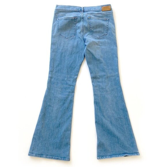 DIESEL Womens D-Ebbey Bootcut Low Waist Jeans Size W30 L30 Stretch Light Blue - Picture 6 of 14